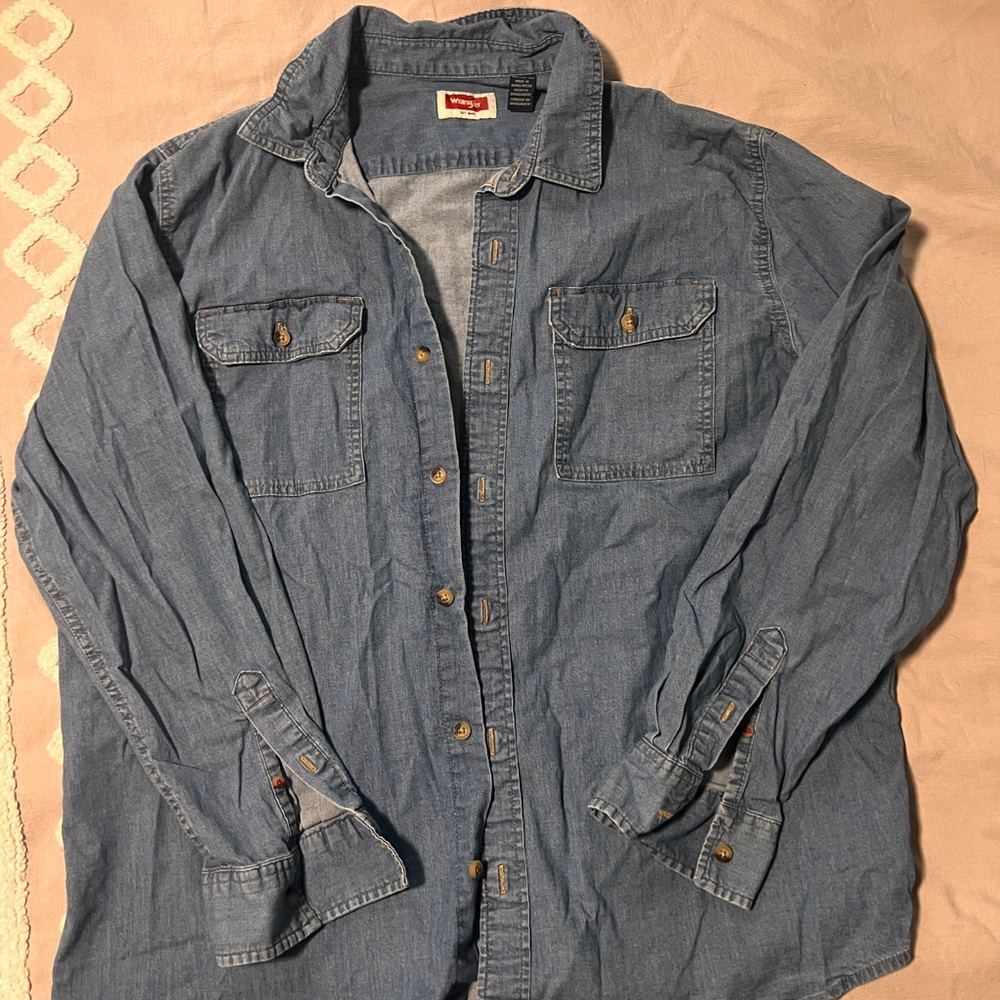 Wrangler Light Blue Denim Shirt Jacket